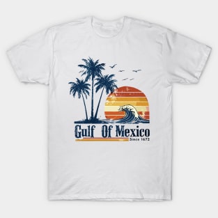 Gulf of Mexico Since 1672 Retro Vintage Beach T-Shirt
